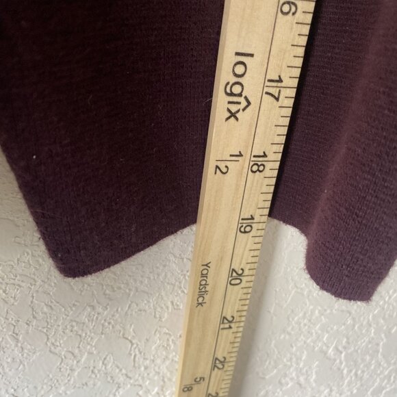 Alfani Cardigan Sweater Womens 3X Burgandy Wine Cotton Blend Open Front Plus Siz - Picture 9 of 10